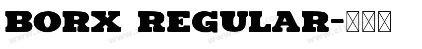 BORX Regular字体转换